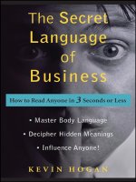 Tài liệu The Secret Language of Business: How to Read Anyone docx