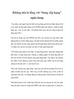 Tài liệu Không nên lo lắng với “bảng xếp hạng” ngân hàng pdf