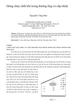 Dòng chảy chất khí trong đường ống có cấp nhiệt