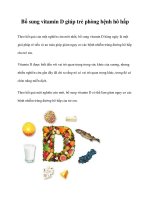 Tài liệu Bổ sung vitamin D giúp trẻ phòng bệnh hô hấp docx