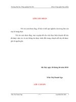 tìm hiểu thực trạng vệ sinh an toàn thực phẩm bếp ăn tập thể tại trường mầm non xã quảng minh