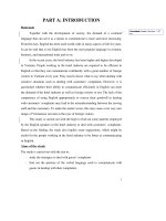 Nghiên cứu về ngôn ngữ được sử dụng khi đáp lại lời phàn nàn của khách trong ngành dịch vụ khách sạn