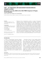 Tài liệu Báo cáo khoa học: LAT – an important raft-associated transmembrane adaptor protein pptx