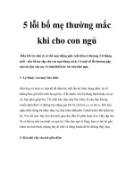 Tài liệu 5 lỗi bố mẹ thường mắc khi cho con ngủ docx