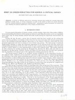 Tài liệu Tóm tắt về giảm bậc cho các mô hình: một giải pháp mang tính bình phẩm. doc