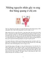 Tài liệu Những nguyên nhân gây ra ung thư bàng quang ở chị em pdf