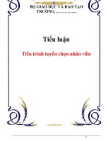 Tài liệu Tiểu luận: Tiến trình tuyển chọn nhân viên pptx