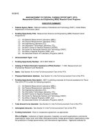 Tài liệu ANNOUNCEMENT OF FEDERAL FUNDING OPPORTUNITY (FFO) ppt