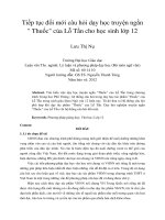 Tiếp tục đổi mới câu hỏi dạy học truyện ngắn của lỗ tấn cho học sinh lớp 12