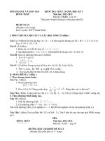 Tài liệu KIỂM TRA CHẤT LƯỢNG HỌC KỲ I Năm học: 2012-2013 Môn thi: TOÁN- Lớp 10 ppt