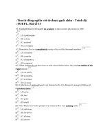 Tài liệu Tìm từ đồng nghĩa với từ được gạch chân - Trình độ TOEFL, Bài số 13 pdf