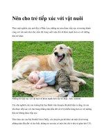 Tài liệu Nên cho trẻ tiếp xúc với vật nuôi pot