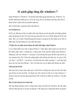 Tài liệu 11 cách giúp tăng tốc windows 7 pot