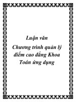 Chương trình quản lý điểm cao đẳng Khoa Toán ứng dụng