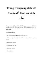 Tài liệu Trang trí ngộ nghĩnh với 2 món đồ hình cú xinh xắn docx