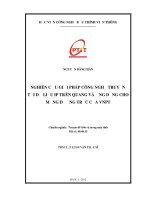 Nghiên cứu giải pháp công nghệ truyền tải dữ liệu IP trên quang và ứng dụng cho mạng đường trục của VNPT