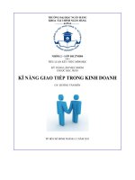 Tài liệu TIỂU LUẬN: KĨ NĂNG GIAO TIẾP TRONG KINH DOANH ppt