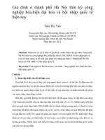 Gia đình ở thành phố hà nội thời kỳ công nghiệp hóa,hiện đại hóa và hội nhập quốc tế hiện nay