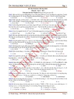 ĐỀ THAM KHẢO THI ĐẠI HỌC  Môn thi : Vật lý – Đề 9