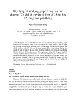 Xây dựng và sử dụng graph trong dạy học chương cơ chế di truyền và biến di, sinh học 12 trung học phổ thông