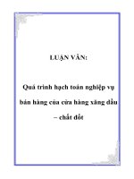 Tài liệu LUẬN VĂN: Quá trình hạch toán nghiệp vụ bán hàng của cửa hàng xăng dầu – chất đốt doc