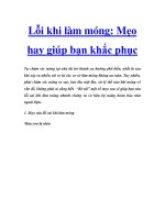 Tài liệu Lỗi khi làm móng: Mẹo hay giúp bạn khắc phục doc