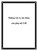 Tài liệu Những rủi ro sức khỏe của phụ nữ U40 doc