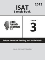 Tài liệu ISAT Sample Book 3: Sample Items for Reading and Mathematics 2013 doc