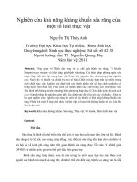 Nghiên cứu khả năng kháng khuẩn sâu răng của một số loài thực vật