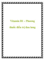 Tài liệu Vitamin B1 – Phương thuốc điều trị đau lưng pdf