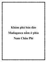 Tài liệu Khám phá bán đảo Madagasca nằm ở phía Nam Châu Phi potx