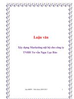 xây dựng marketing nội bộ cho công ty tnhh tư vấn ngọc lục bảo