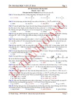 ĐỀ THAM KHẢO THI ĐẠI HỌC Môn thi : Vật lý – Đề 6 (hoán vị 1)