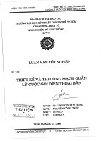 thiết kế và thi công mạch quản lý cuộc điện thoại bàn