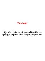 Tài liệu Tiểu luận: Hiệp ước về giải quyết tranh chấp giữa các quốc gia và pháp nhân thuộc quốc gia khác pptx