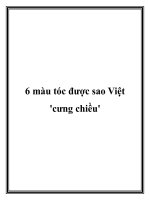 Tài liệu 6 màu tóc được sao Việt ''''cưng chiều'''' pdf