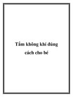 Tài liệu Tắm không khí đúng cách cho bé ppt