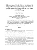 Biện pháp quản lý việc thiết kế và sử dụng hệ thống website học tập tại trung tâm tin học và một số trường trung học phổ thông của thành phố hải phòng