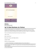 Tài liệu Up To Date Business Home Study Circle Library Series (Volume II.) pdf