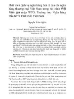 Phát triển dịch vụ ngân hàng bán lẻ của các ngân hàng thương mại việt nam trong bối cảnh việt nam gia nhập WTO trường hợp ngân hàng đầu tư và phát triển việt nam