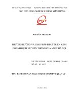 Phương hướng và giải pháp phát triển kinh doanh dịch vụ viễn thông của VNPT hà nội