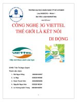 CÔNG NGHỆ 3G VIETTEL THẾ GIỚI LÀ KẾT NỐI DI ĐỘNG