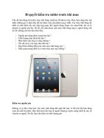 Tài liệu Bí quyết kiểm tra tablet trước khi mua pptx