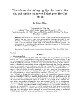 Tổ chức tư vấn hướng nghiệp cho thanh niên sau cai nghiện ma túy ở thành phố hồ chí minh