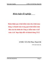 Hoàn thiện quy trình kiểm toán chu trình mua hàng và thanh toán trong quá trình kiểm toán 