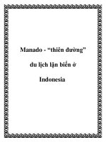 Tài liệu Manado - “thiên đường” du lịch lặn biển ở Indonesia pdf