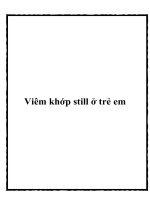 Tài liệu Viêm khớp still ở trẻ em ppt