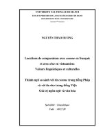 Locutions de comparaison avec comme en français et avec như en vietnamien valeurs linguistiques et culturelles