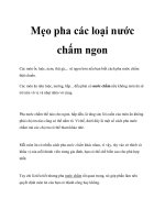 Tài liệu Mẹo pha các loại nước chấm ngon pptx