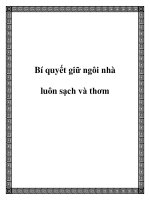 Tài liệu Bí quyết giữ ngôi nhà luôn sạch và thơm docx